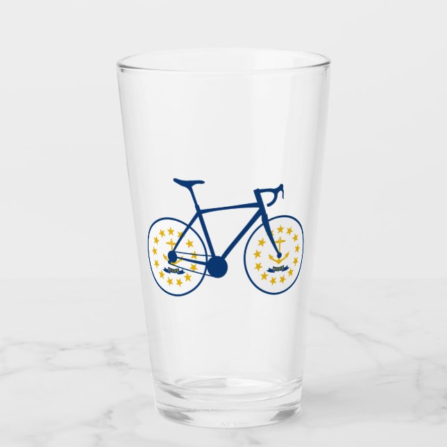 Rhode Island Flag Cycling Glas (Vorderseite)