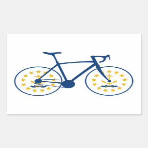 Rhode Island Flag Cycling Rechteckiger Aufkleber