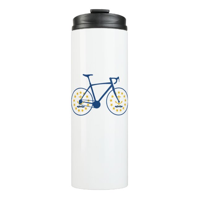 Rhode Island Flag Cycling Thermosbecher (Vorderseite)