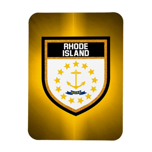 Rhode Island Flag Magnet (Vertikal)