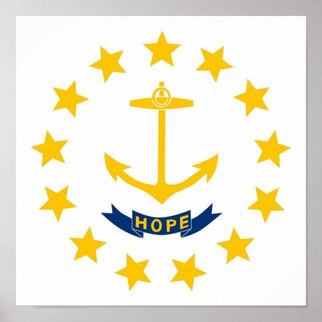 Rhode Island Flag Poster (Vorne)