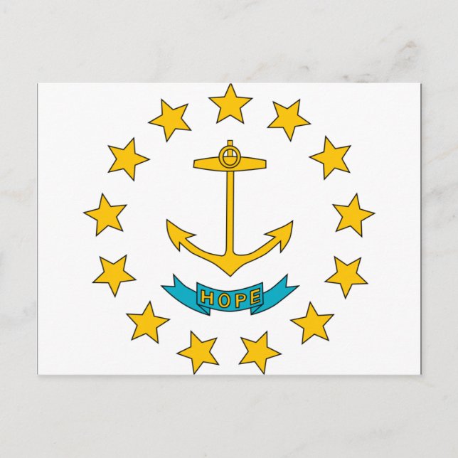 Rhode Island Flag Postkarte (Vorderseite)