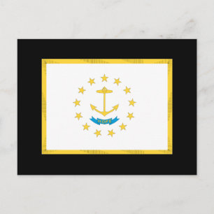 RHODE ISLAND FLAG POSTKARTE