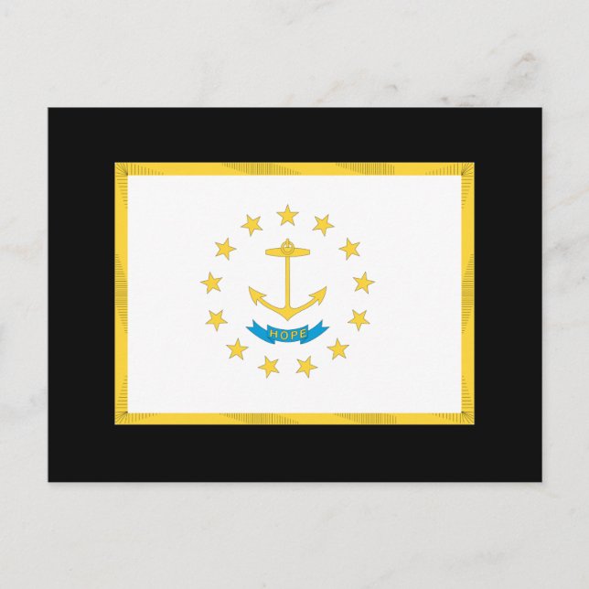 RHODE ISLAND FLAG POSTKARTE (Vorderseite)