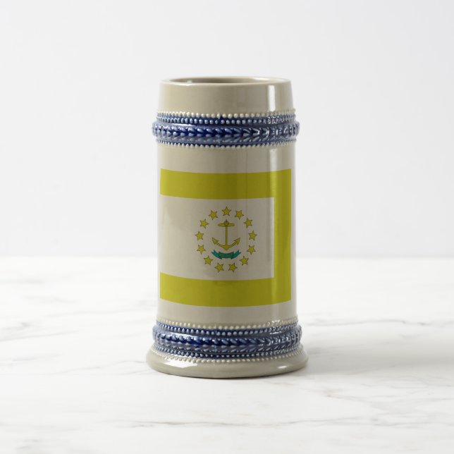 Rhode Island-Flagge Bierglas (Mittel)