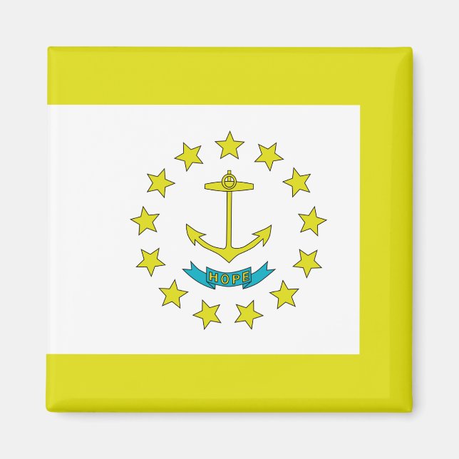 Rhode Island-Flagge Magnet (Vorne)