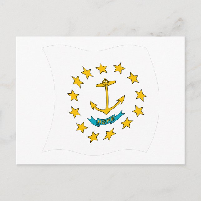 Rhode Island Flaggen Postkarte (Vorderseite)