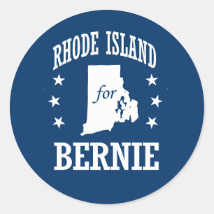 RHODE ISLAND FÜR BERNIE SANDERS RUNDER AUFKLEBER