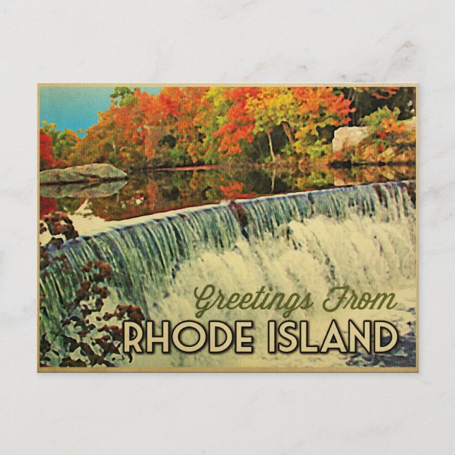 Rhode Island Grüße Postkarte (Vorderseite)