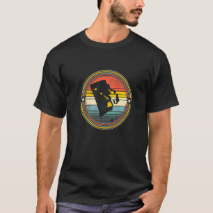 Rhode Island Hawaii Roots Origin Staat Karte Retro T-Shirt