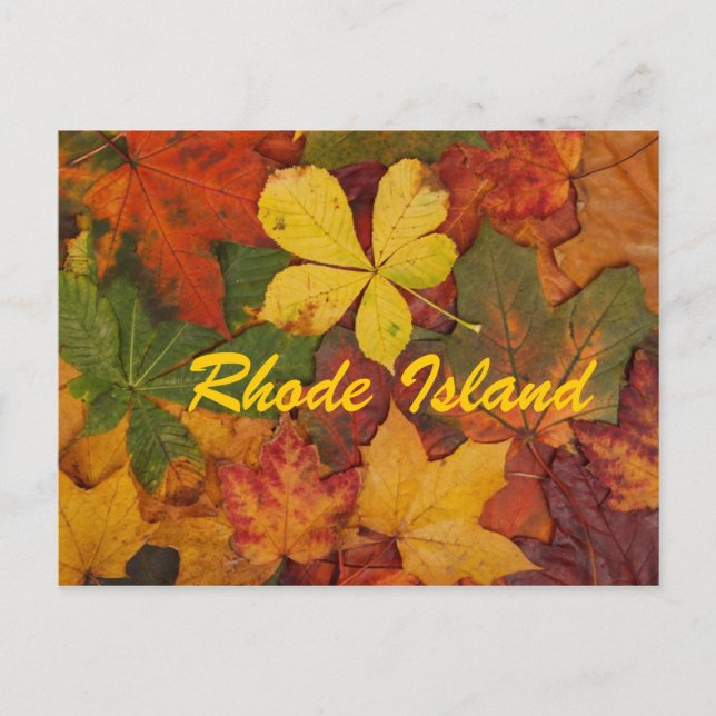 Rhode Island Herbstleaves Postkarte (Vorderseite)