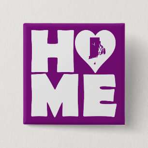 Rhode Island Home Heart State Knopf Abzeichen Pin Button