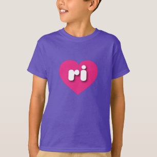 Rhode Island Hot-Rosa-Herz - I Liebe ri T-Shirt