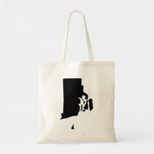 Rhode Island in Schwarz-Weiß Tragetasche