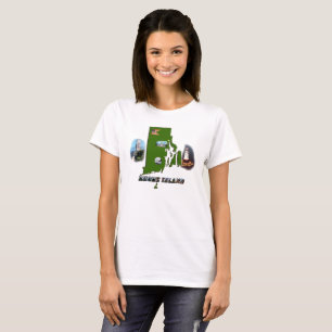 Rhode Island Karte, Fotos und Text Women's T-Shirt