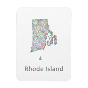 Rhode Island Karte Magnet
