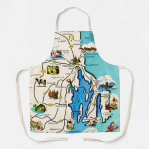 Rhode Island Karte Schürze