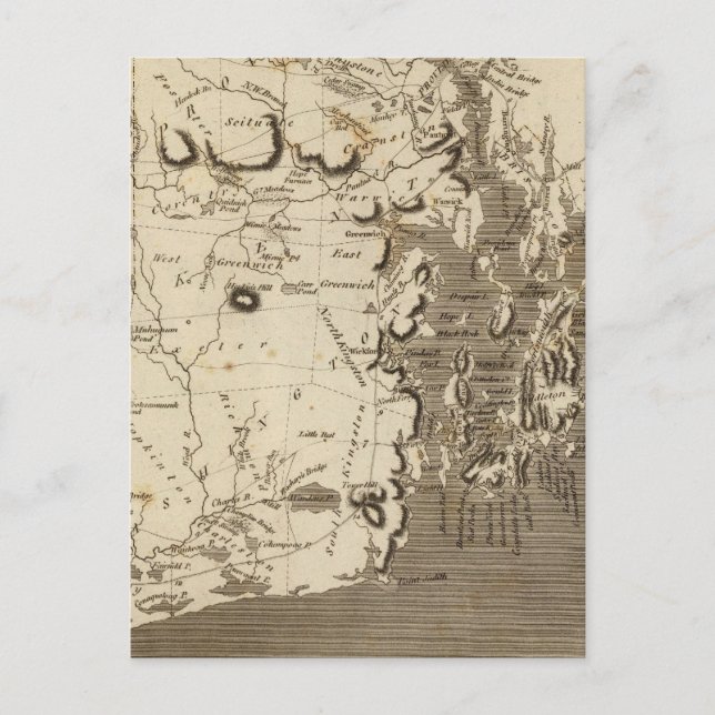 Rhode Island Karte von Arrowsmith (Vorderseite)