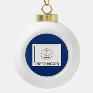 Rhode Island Keramik Kugel-Ornament
