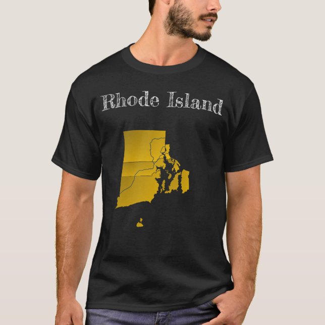 Rhode Island Landkreises & Interstates T-Shirt (Vorderseite)
