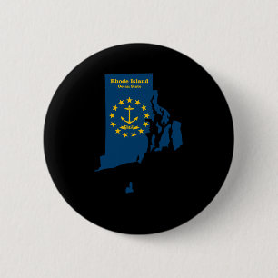Rhode Island Map Flaggenaufkleber Button