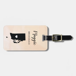 Rhode Island Map Gepäcktag, Hochzeitsfeier Gepäckanhänger