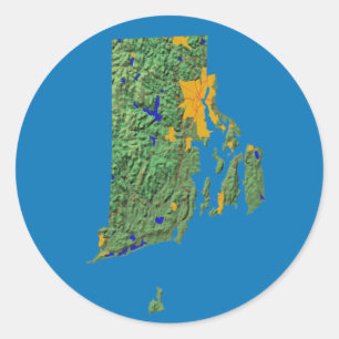 Rhode Island Map Sticker