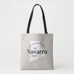 Rhode Island Monogram Staat Tote Bag