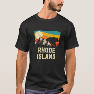 Rhode Island Natur Wilder Bär Retro T-Shirt
