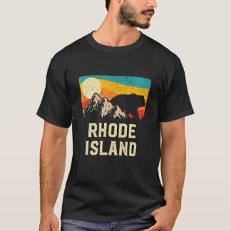 Rhode Island Natur Wilder Bär Retro T-Shirt