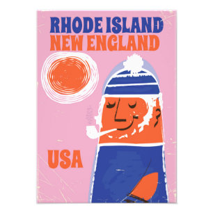 Rhode Island, New England Fischer Vintage Poster