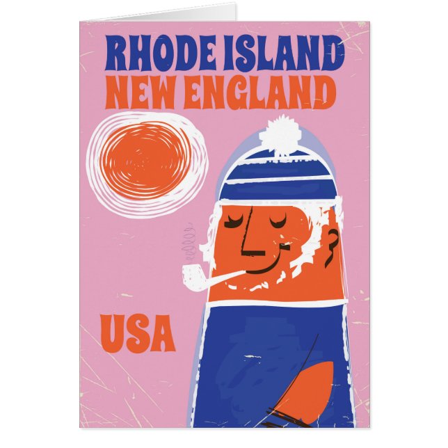 Rhode Island, New England Fischernte Vintage Poste (Vorne)