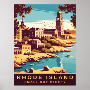 Rhode Island, New England, Stadt an der Küste, Poster