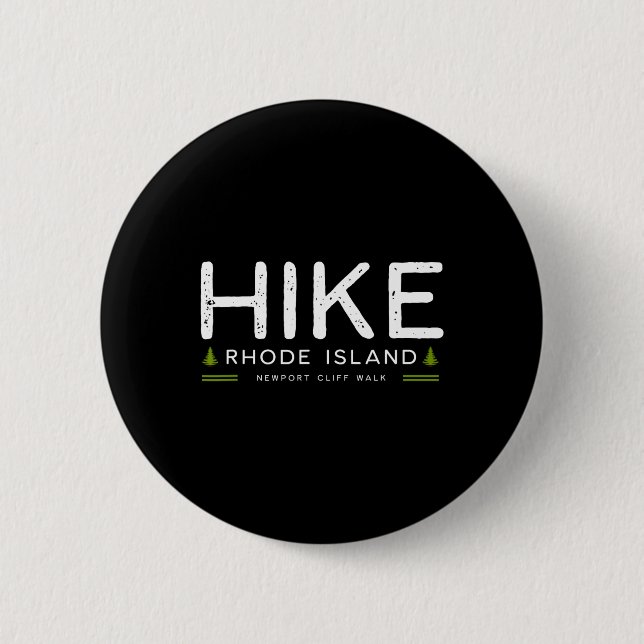 Rhode Island Newport Klippenwanderung Wandern Baum Button (Vorderseite)