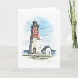 Rhode Island Notecard mit Point Judith Light Karte