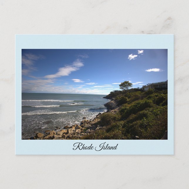 Rhode Island Ocean Cliffside Postcard Postkarte (Vorderseite)