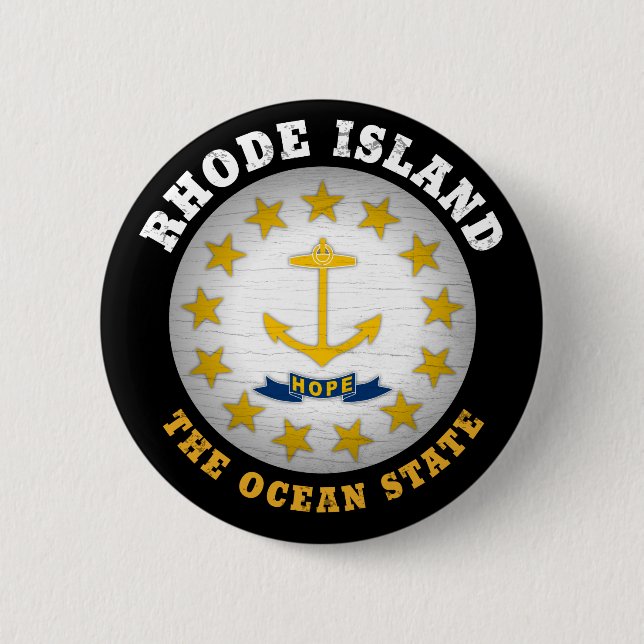 RHODE ISLAND OCEAN STAAT STAAT FLAG BUTTON (Vorderseite)