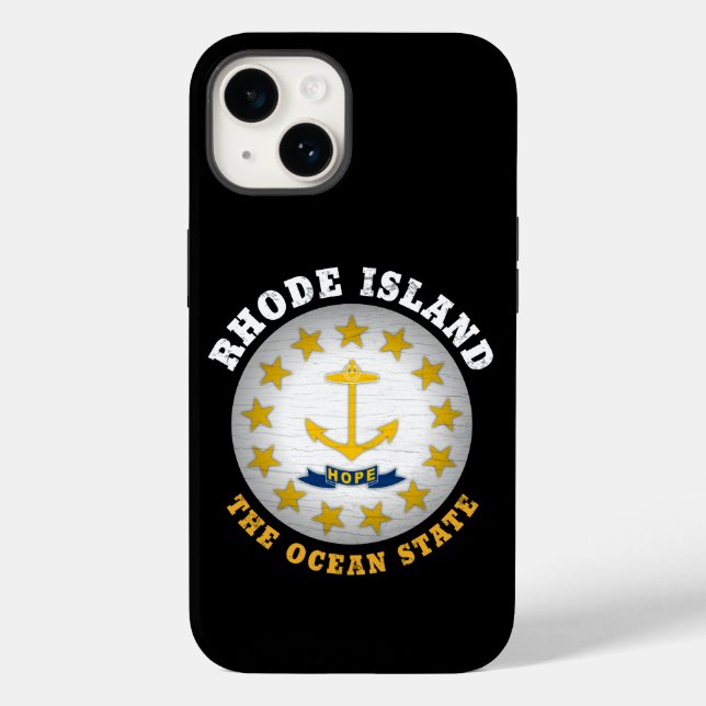 RHODE ISLAND OCEAN STAAT STAAT FLAG Case-Mate iPhone HÜLLE (Rückseite)