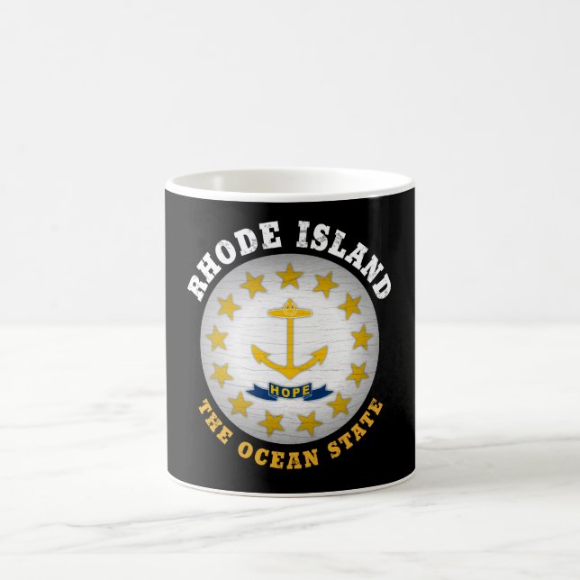 RHODE ISLAND OCEAN STAAT STAAT FLAG KAFFEETASSE (Mittel)