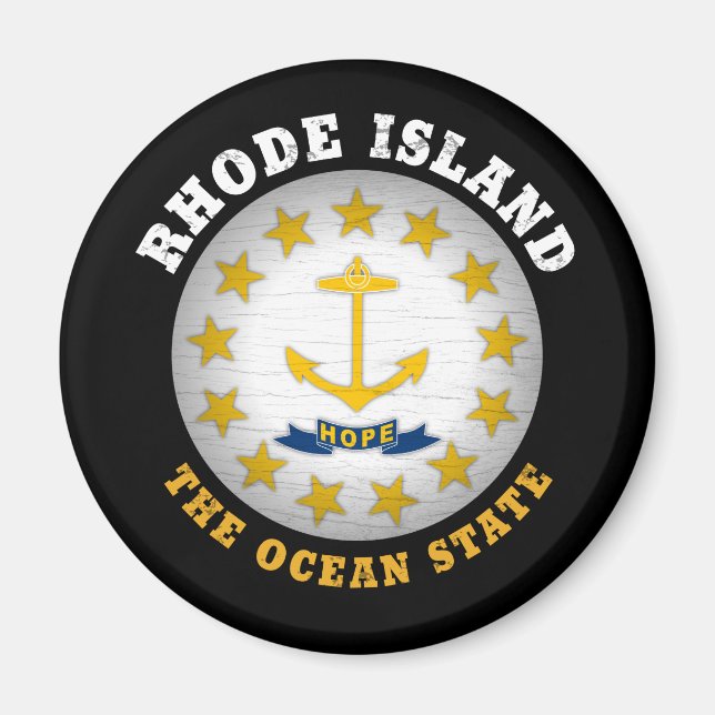 RHODE ISLAND OCEAN STAAT STAAT FLAG MAGNET (Vorne)