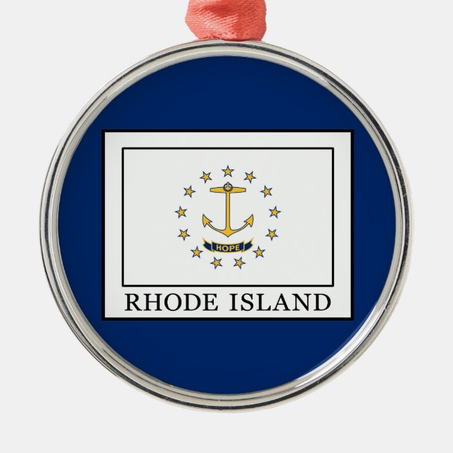 Rhode Island Ornament Aus Metall (Vorne)