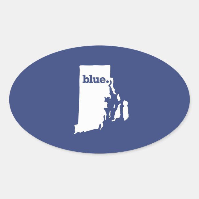 Rhode Island Ovaler Aufkleber (Vorderseite)