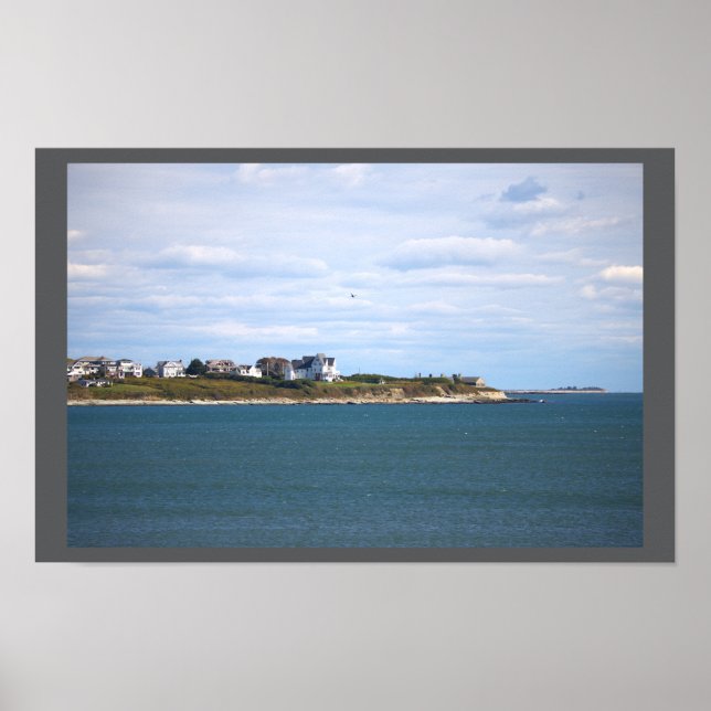 Rhode Island Ozean-Wasserlandschafts-Plakat Poster (Vorne)