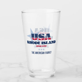 Rhode Island Patriotic Pride Personalisiert Glas