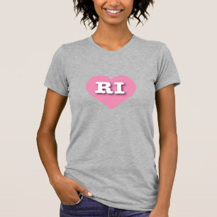 Rhode Island Pink Heart - I Liebe RI T-Shirt