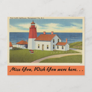 Rhode Island, Point Judith Lighthouse Postkarte