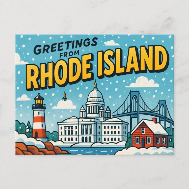 RHODE ISLAND Postkarte (Vorderseite)