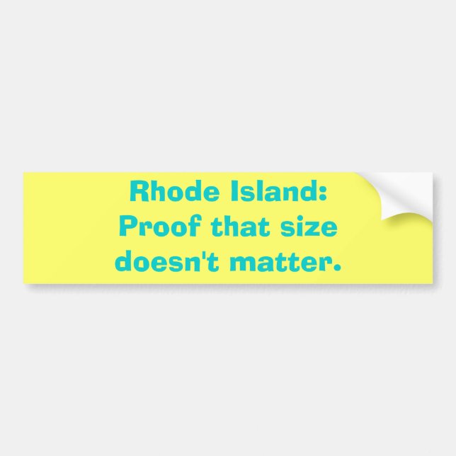 Rhode Island: Prüfen Sie diese sizedoesn't Autoaufkleber (Vorne)