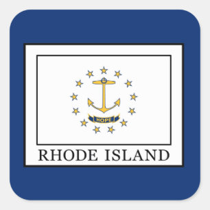 Rhode Island Quadratischer Aufkleber