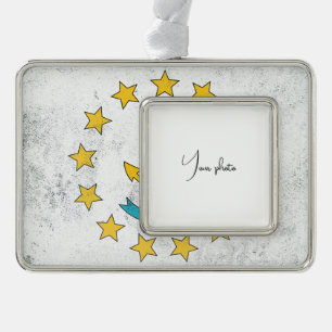 Rhode Island Rahmen-Ornament Silber